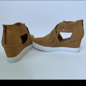 Sneaker Wedge In Cognac